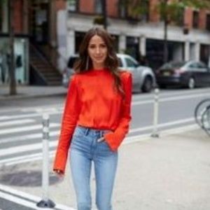 Treasure & Bond x Something Navy Satin Tunic